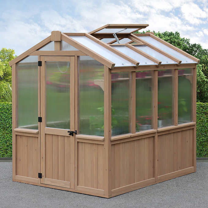 98863db7a16c821b566a59a01a3ba9b23f4834e3a40c7cef442adc2b03ed918c.jpg Yardistry 7.8'x 6.7' Greenhouse - Image 1